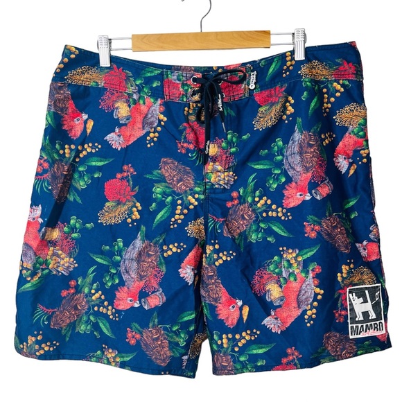 Mambo Other - Mambo Surf Mens Boardshorts Drinking Beer Galah Bird Quick Dry Size XXL or 40
